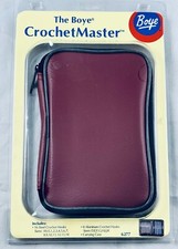 THE BOYE CROCHET MASTER 6277 STEEL  ALUMINUM HOOKS ZIPPERED CASE NEW