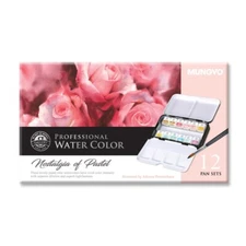 Mungyo Rofessional Solid Water Color Set Nostalgia of Pastel Tone 12 Colors