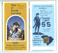 Vintage 1978 South Carolina Official State Highway Road Map   Writing 11/78 