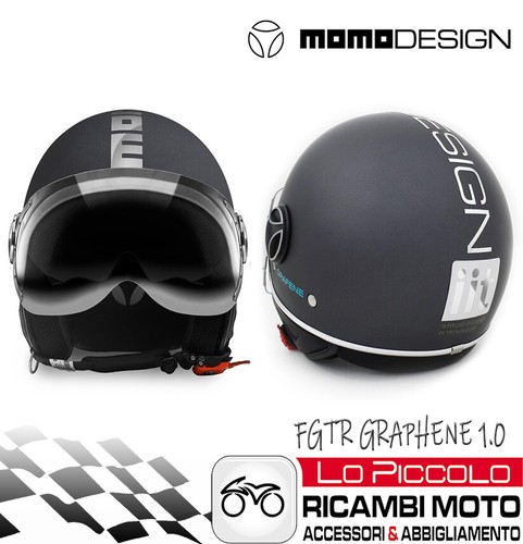 MOMO DESIGN CASCO MOTO JET FIGHTER FGTR GRAPHENE 1.0 MIS.S | eBay