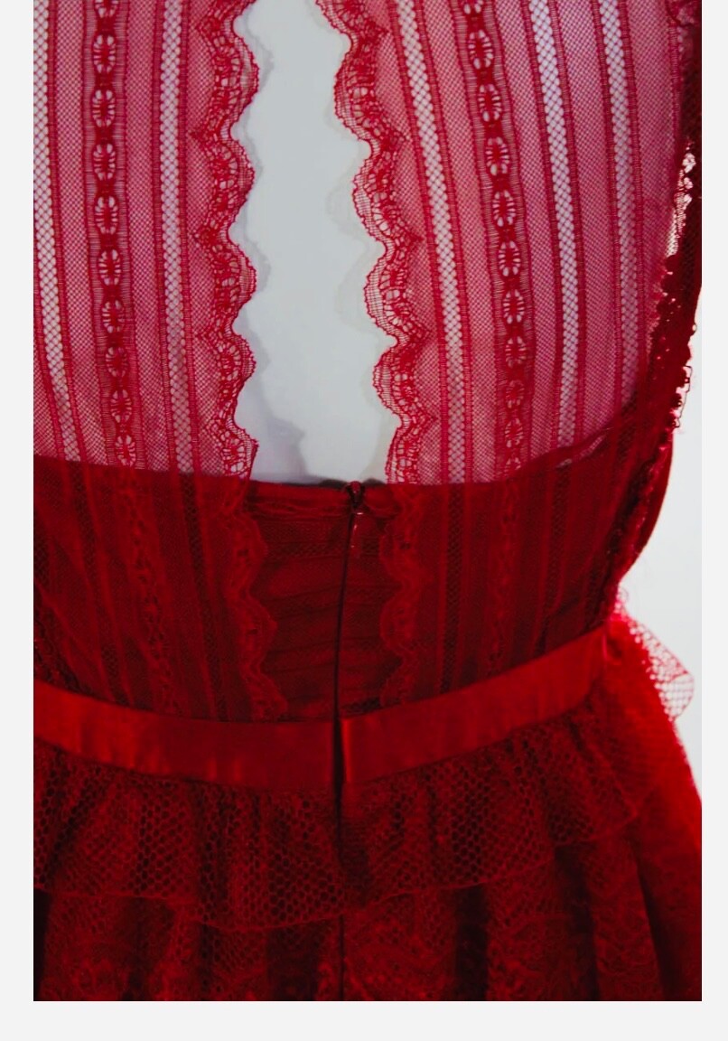 Three Floor Womens Lace Tiered Fearless Dress Red Size 6 | eBay Three Floor Womens Lace Tiered Fearless Dress Red Size 6 | eBay