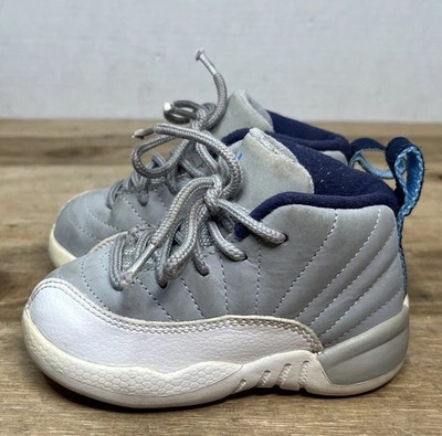 NIKE Air Jordan 12 Retro \'Grey University Blue\' Sneakers 11 Air Jordan 12 Retro Grey University Blue Size 10.5 Decent  main image 2