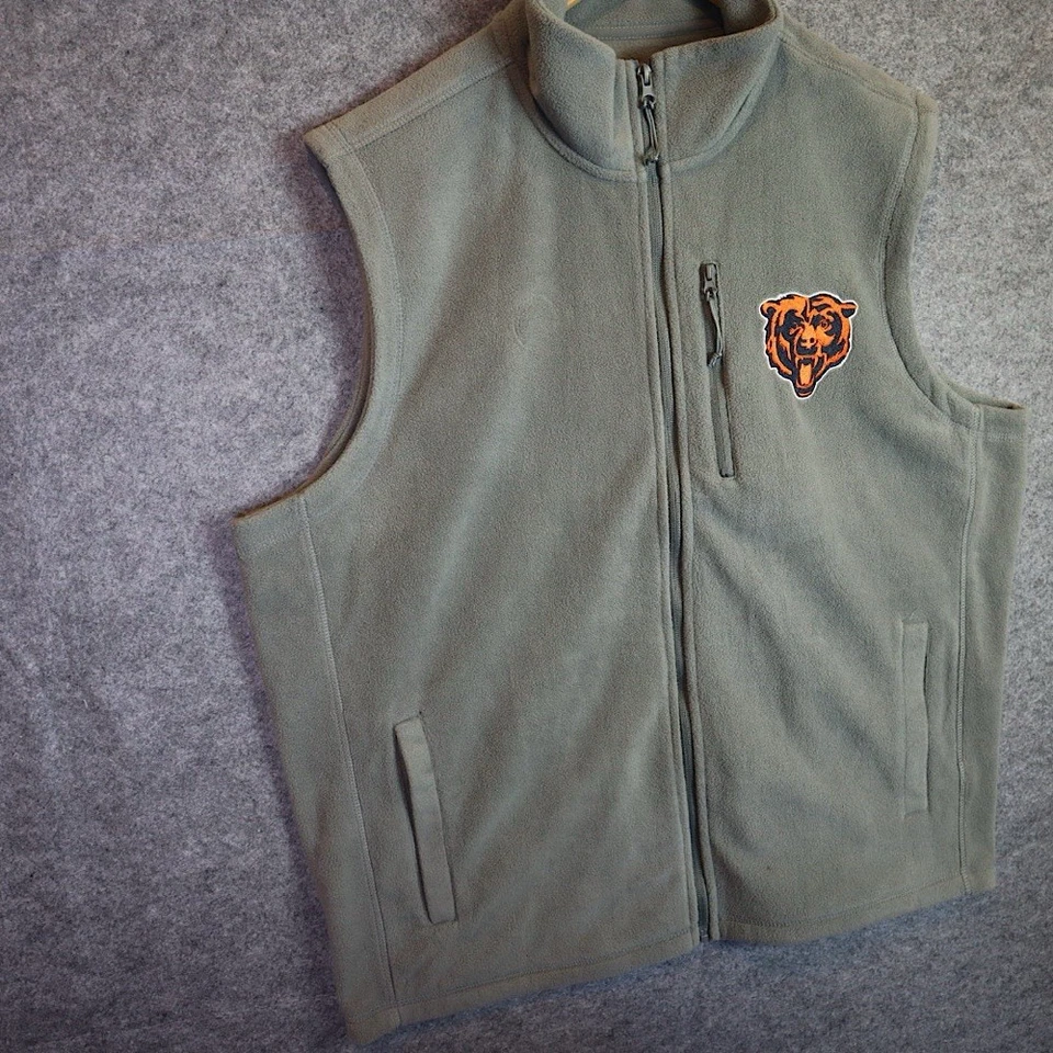 NFL x Darius Rucker Chicago Bears Fleece Vest Gray Mens XL Official Team Apparel - Image 4 of 4
