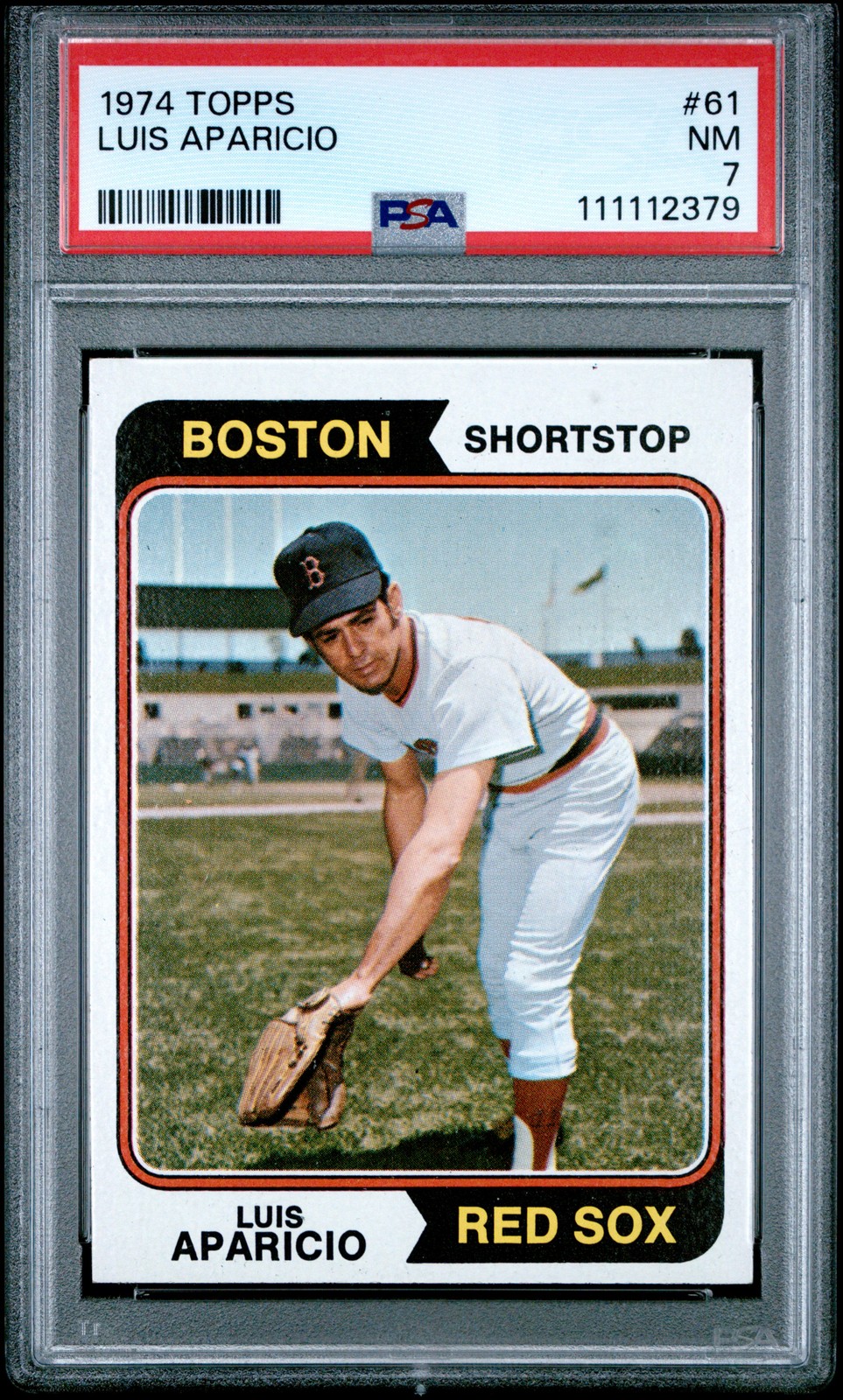 1974 TOPPS #61 LUIS APARICIO PSA 7