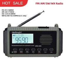 HRD-905 Radio di Emergenza Radio FM/AM/SW/WX con Allarme di Emergenza Radio Tutte le Bande *p