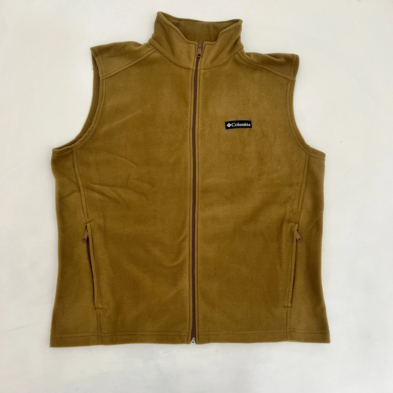 Columbia Mens Steens Mountain Fleece Full Zip Vest Jacket Size L Buffalo Hiking