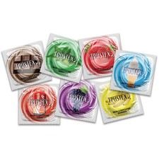 Trustex Assorted Flavors Non-Lubricated Latex Bulk Condoms - All 7 Flavors