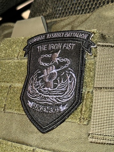 USMC Combat Assault Battalion Patch with Hook Back; 2.75