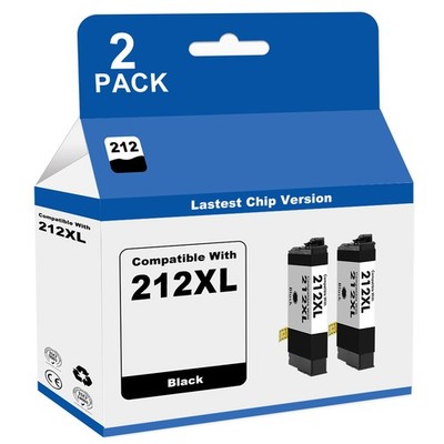 2x T212 212XL Ink replacement for Epson 212XL Workforce XP-4100 XP-4105 Printer