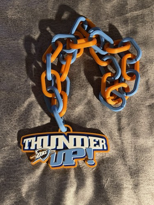 #ad OKC Thunder Oversized Pendant Necklace $22.50