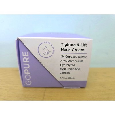 GoPure Tighten & Lift Neck Cream 1.7 oz 50ml Firming Neck & Décolleté