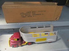 Vintage 50's Wyandotte COE NOSE Truck Lines Semi Tractor Trailer Steel with Box