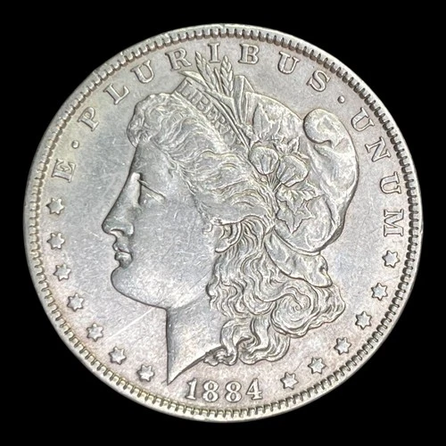 1884 Morgan Silver Dollar, XF+