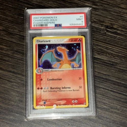 Pokemon Charizard EX Power Keepers Holo Rare #6 PSA 9 Mint SWIRL