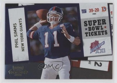 2010 Playoff Contenders Super Bowl Tickets Gold 74/100 Phil Simms #41 7m3