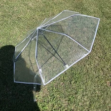 Clear Portable 38" Diameter Light Weight Folding Umbrella New