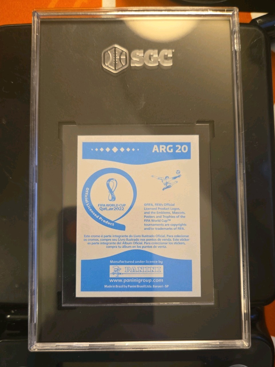 2022 Panini World Cup Argentina Lionel Leo Messi  Blue Back Sgc 9.5 Mint Arg20 view 5