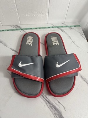 Nike COMFORT Slide 2 Sandals Slides Mens Size 12 Red Gray White 415205 611 Rare