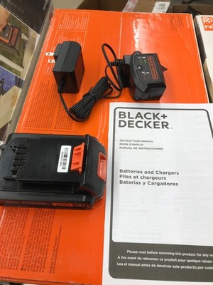 BLACK+DECKER OEM Genuine 20V Max 1.5Ah Lithium Ion BatteryLBXR20 WITH CHARGER