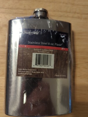 Stainless Steel Flask 8 ounce Chesterfield Eagle Marks