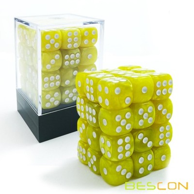 Bescon Würfel w6 12mm 36er Brick Box, 12mm Six Sided Die 36 Block of Dice, Ma...