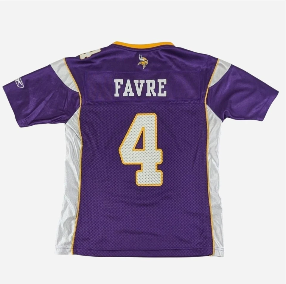 Camiseta para mujer Brett Favre Minnesota Vikings #4 Reebok M mediana púrpura  Foto 2 de 4
