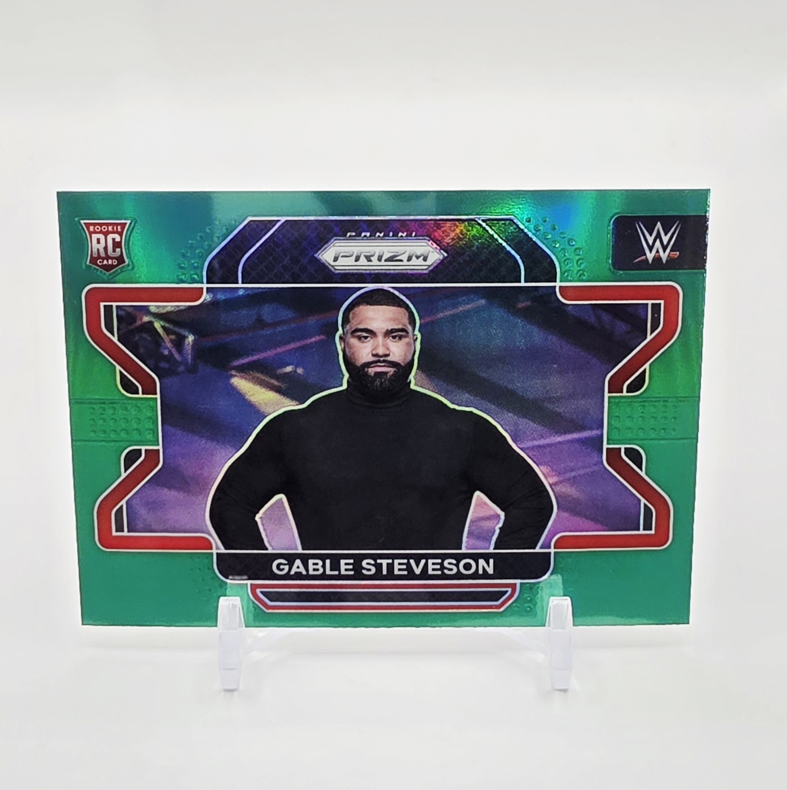 2022 Panini Prizm WWE Gable Steveson Rookie Green Prizm No. 23
