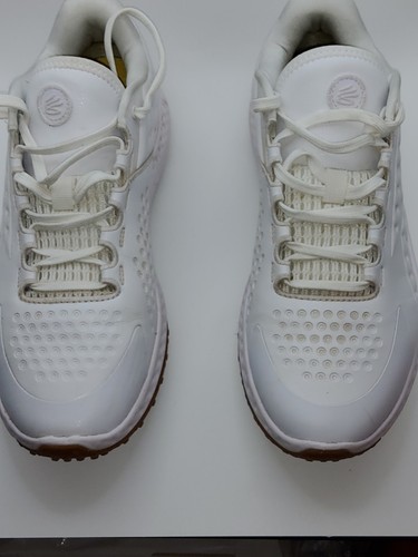 Under Armour Curry 1 Golf UA White/Gum Men Golf Waterproof Spikes 3027378-103 - Picture 9 of 15