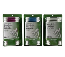 3 Pack Assured Safety Swabs for Babies Children 240 Count Total Choose Your Colo