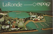 Expo 67 Montreal La Ronde Aerial View 1963 Plastichrome Postcard