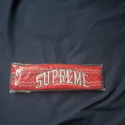 Supreme Red Headband Sweatband with White Logo, Unisex Adults