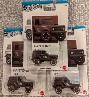 Lot of 3 2026 Hot Wheels Silver Series Pantone  67 Ford Bronco Chase 6/6 Brown