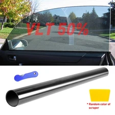 10FT Uncut Roll Window Tint Film 50% VLT for Car Home Office Glass Tool Black US