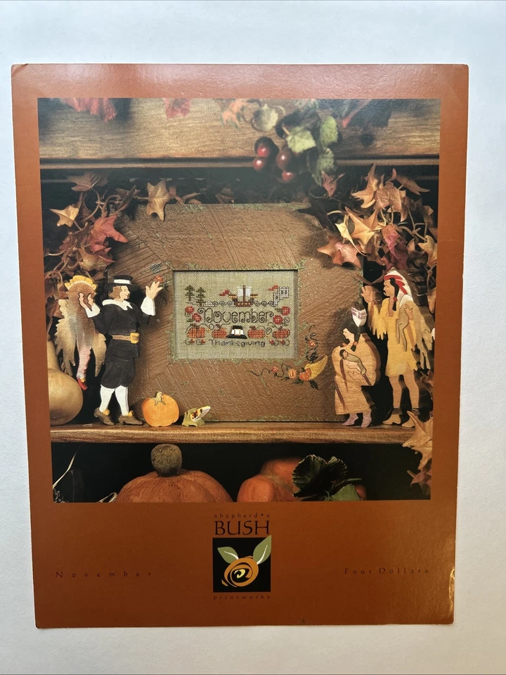 NOBEMBER  A Year In Stitches Cross Stitch Chart Only by Shepherd's Bush - Image 2 of 2