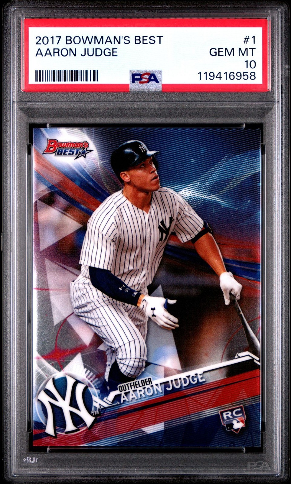 2017 Bowman's Best AARON JUDGE #1 RC Rookies PSA 10 GEM MINT