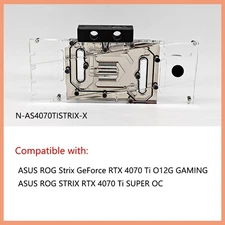Granzon GPU Water Block For ASUS ROG Strix GeForce RTX 4070 Ti SUPER O12G GAMING