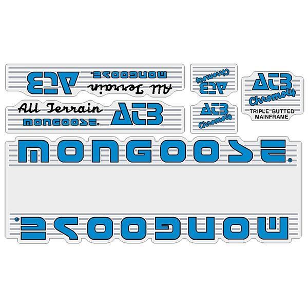 Mongoose - 1986 ATB - Blue Decal set - old school bmx