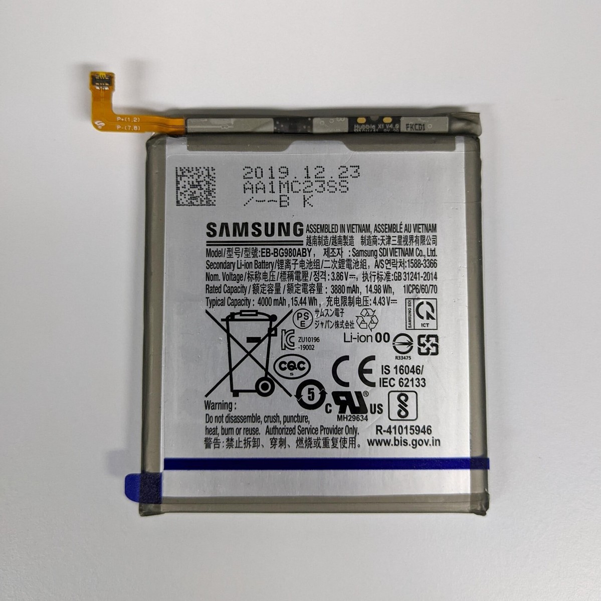 SAMSUNG S20 GENUINE Battery EB-BG980ABY 4000mAh Good Quality 