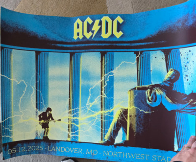 AC/DC Landover Maryland Poster x/682 OFFICIAL 2025 PWR Up Tour ACDC ...