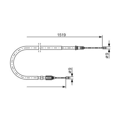 Bosch 1987477654 Brake Cable for sale online | eBay
