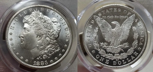 1883 CC Morgan Silver Dollar $1 PCGS MS 65+