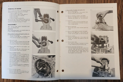 Genuine 1973 Chaparral Snowmobile Engine Service Repair Manual G25A RARE Vintage - Picture 5 of 6