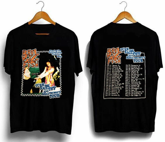 2 sides Reel Big Fish turn the radio off 20th anniversary T-shirt TE2707