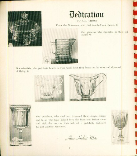 Buch frühes amerikanisches Muster Glas 1958 Alice Hulett Metz 2nd Print 1960 signiert! - Bild 3 von 3