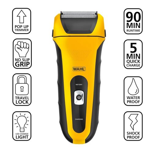 Wahl Waterproof Rechargeable Electric Shaver with Precision Trimmer Men's Beard - Picture 10 of 17
