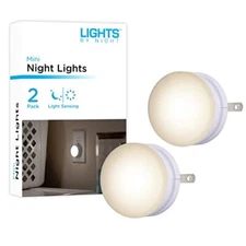 Lights by Night GLO Dot LED Night, Dusk-to-Dawn Sensor 43950,Soft White, 2 Pack