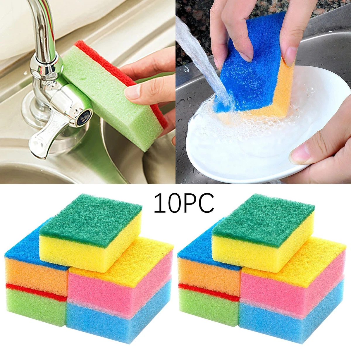 Dish Dryer 10PCS Kitchen Cleaning Brush Decontamination Cleaning