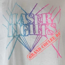 Vintage Size XL Grand Coulee Dam Laser Light Show Graphic Tee Single Stitch