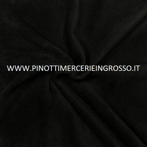 TESSUTO STOFFA PILE PAIL ANTIPILLING COL NERO-VENDITA AL METRO IN ALTEZZA=CM 150