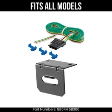 For 83-84 GMC S15 4 Pin Trailer Wire Plug & Bracket Fits All Models Curt 4 Prong